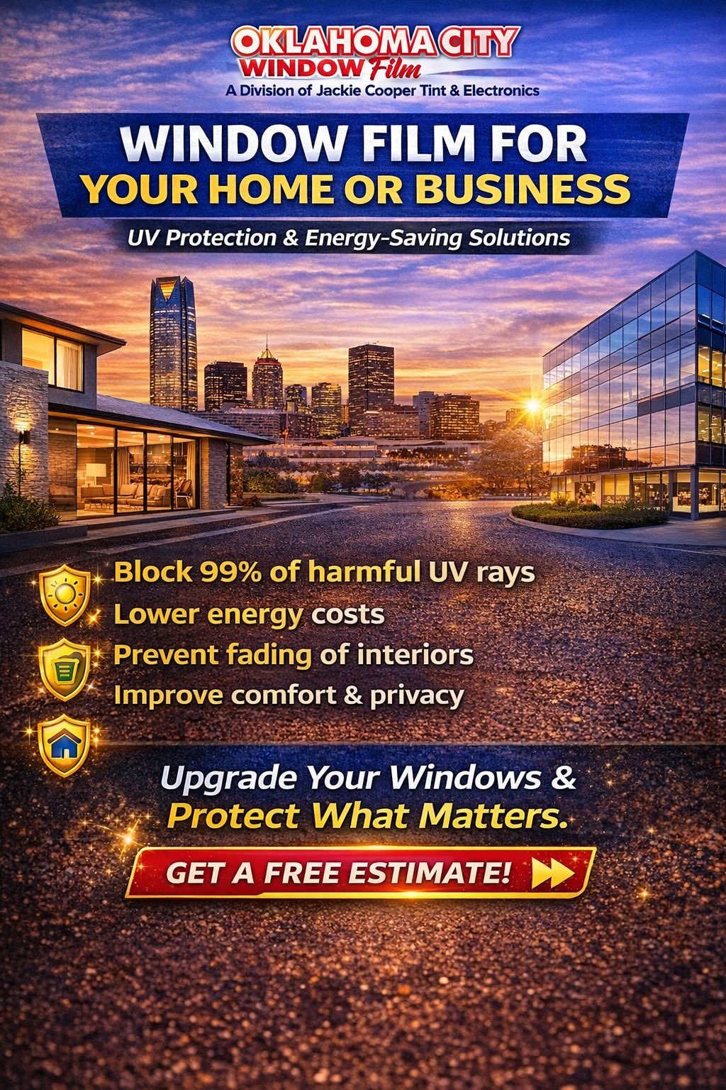 Window Film in Oklahoma City: Protect Your Home or Business with UV Protection & Energy-Saving Solutions