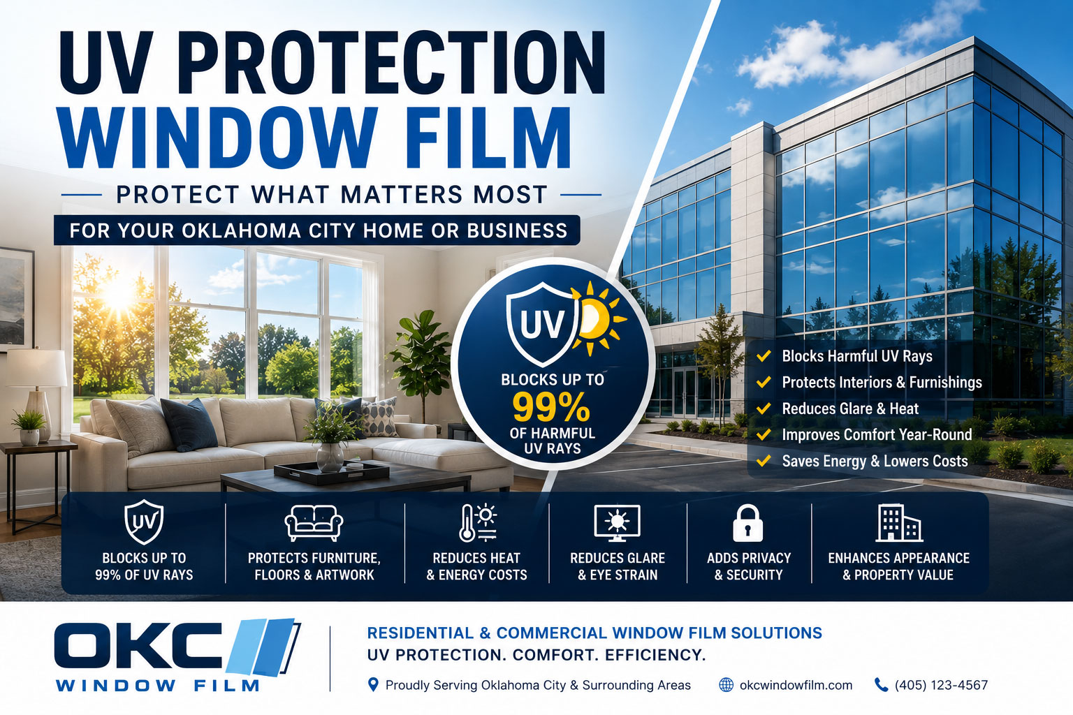 UV Protection Window Film for Your Oklahoma City Home or Business