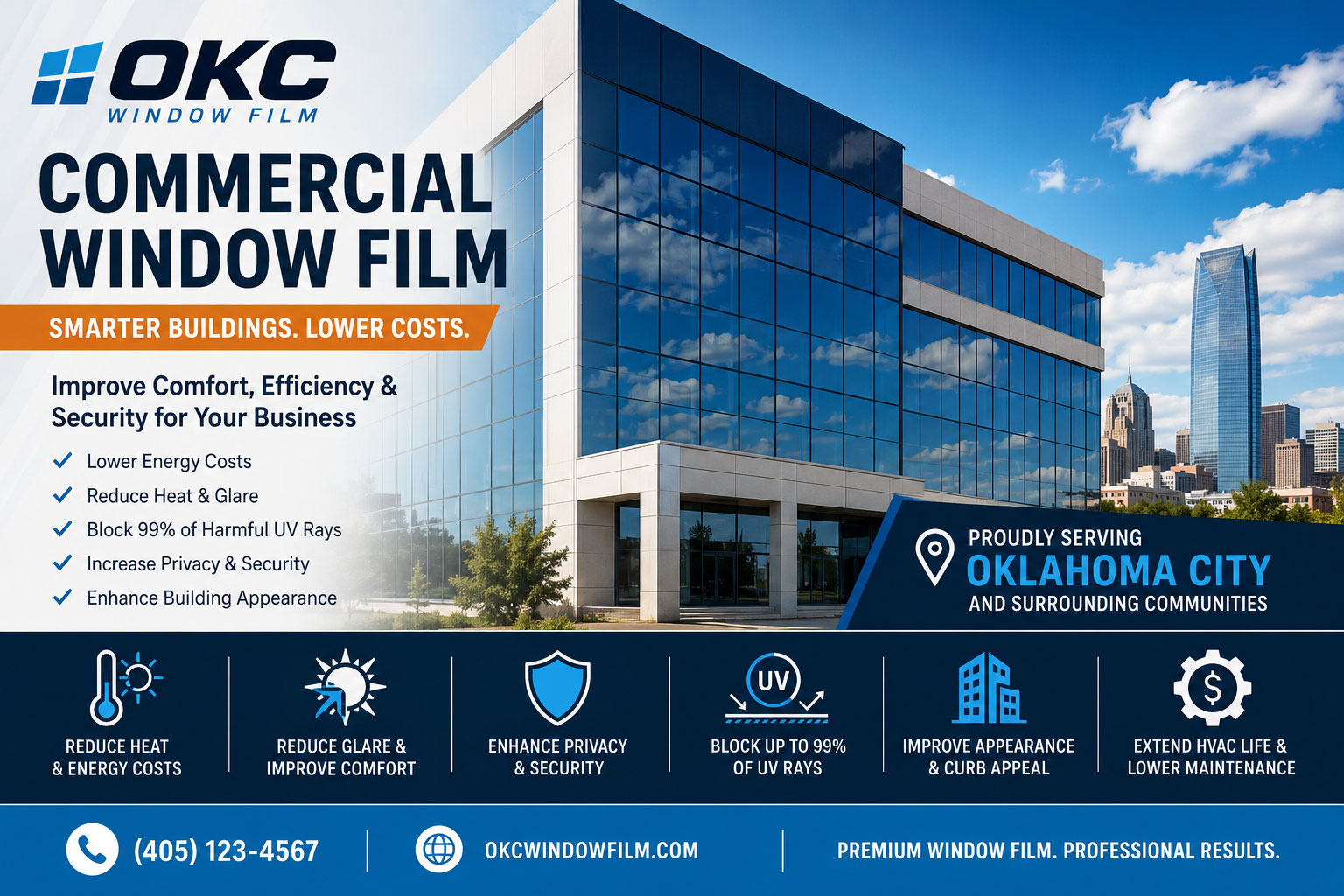 Commercial Window Film in Oklahoma City: 10 Reasons Every Business Should Invest Today
